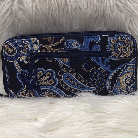 Vera Bradley Blue Floral Print Shoulder Bag & Wallet - Picture 12 of 12